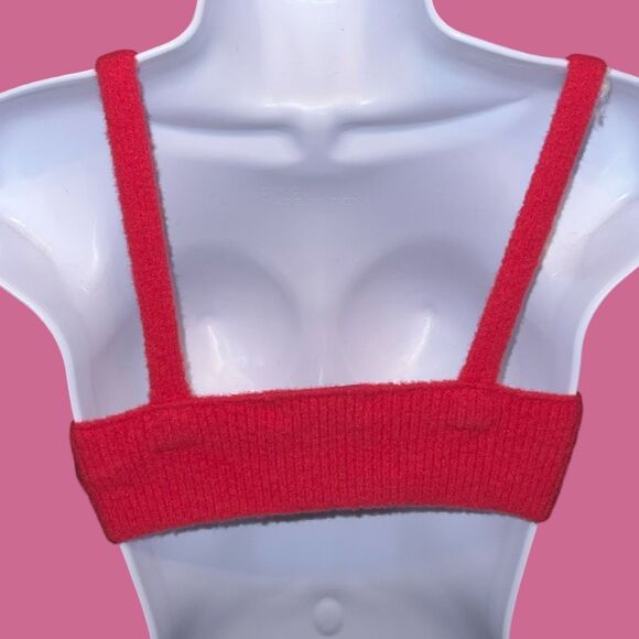 Sergio Hudson x Target HOT Pink Women's Fuzzy Bralette Sweater Size Small - Picture 4 of 5